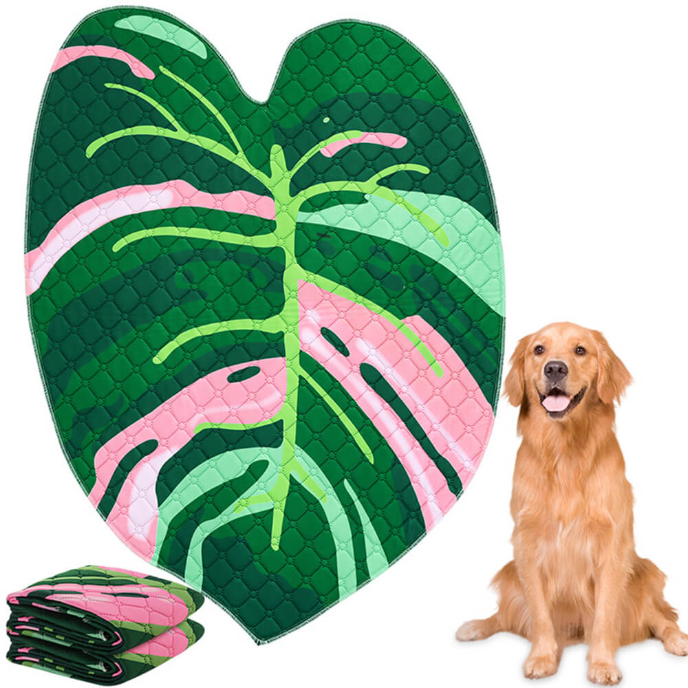 Overhead shot of the PawSure™ reusable pee pad showcasing its absorbent layers and stitched edges.