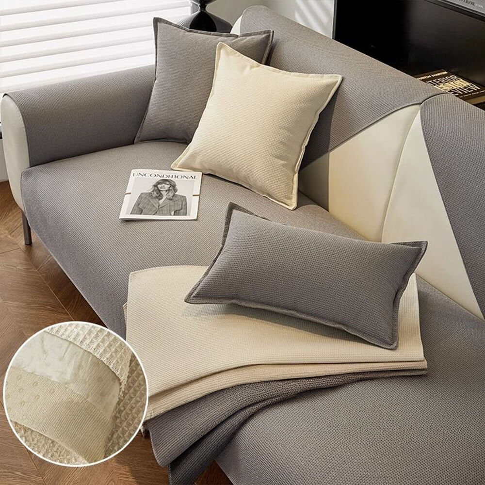 waterproof couch cover in living room protecting sofa from pet spills