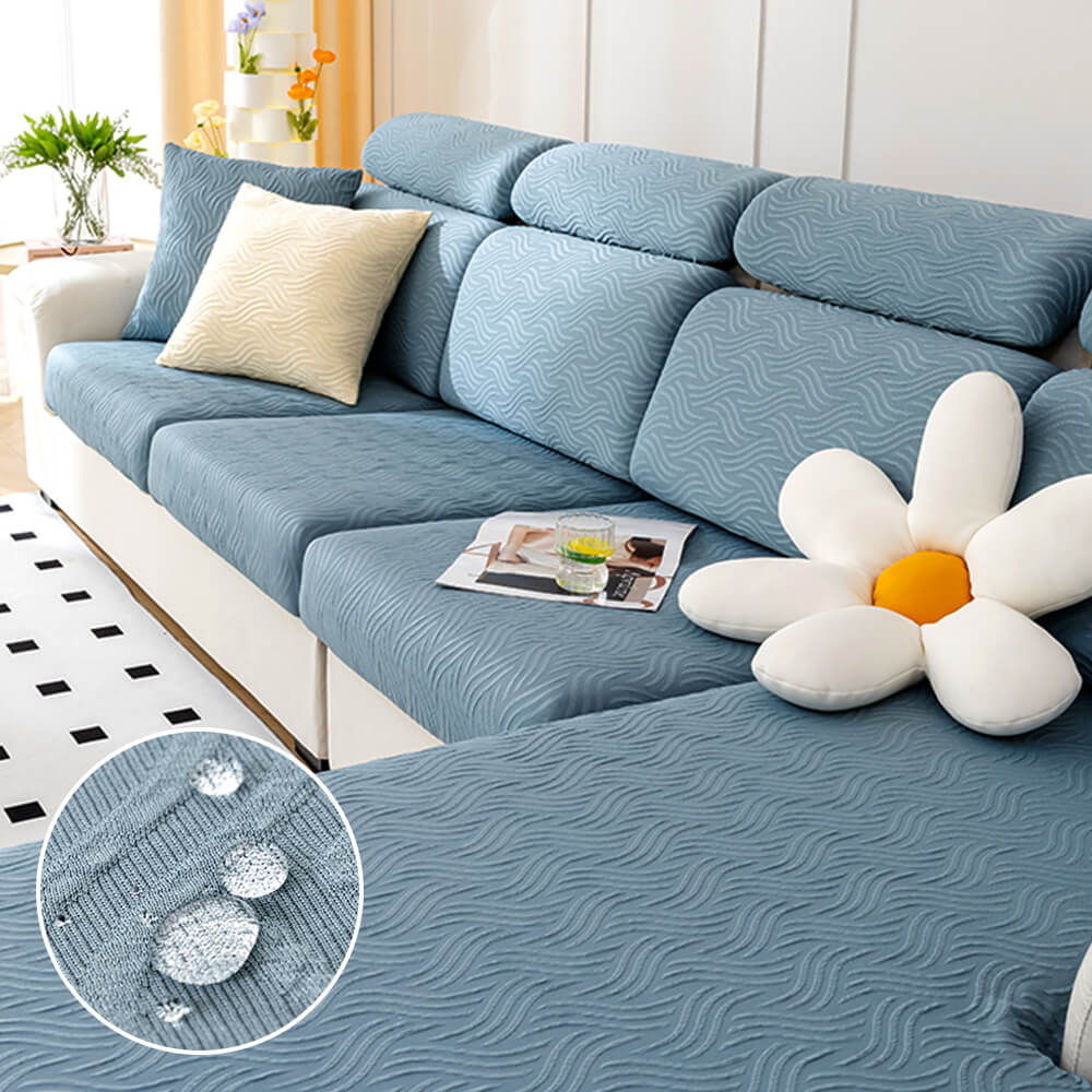 Elite Cooling Waterproof Sofa Protector in a modern living room setting.