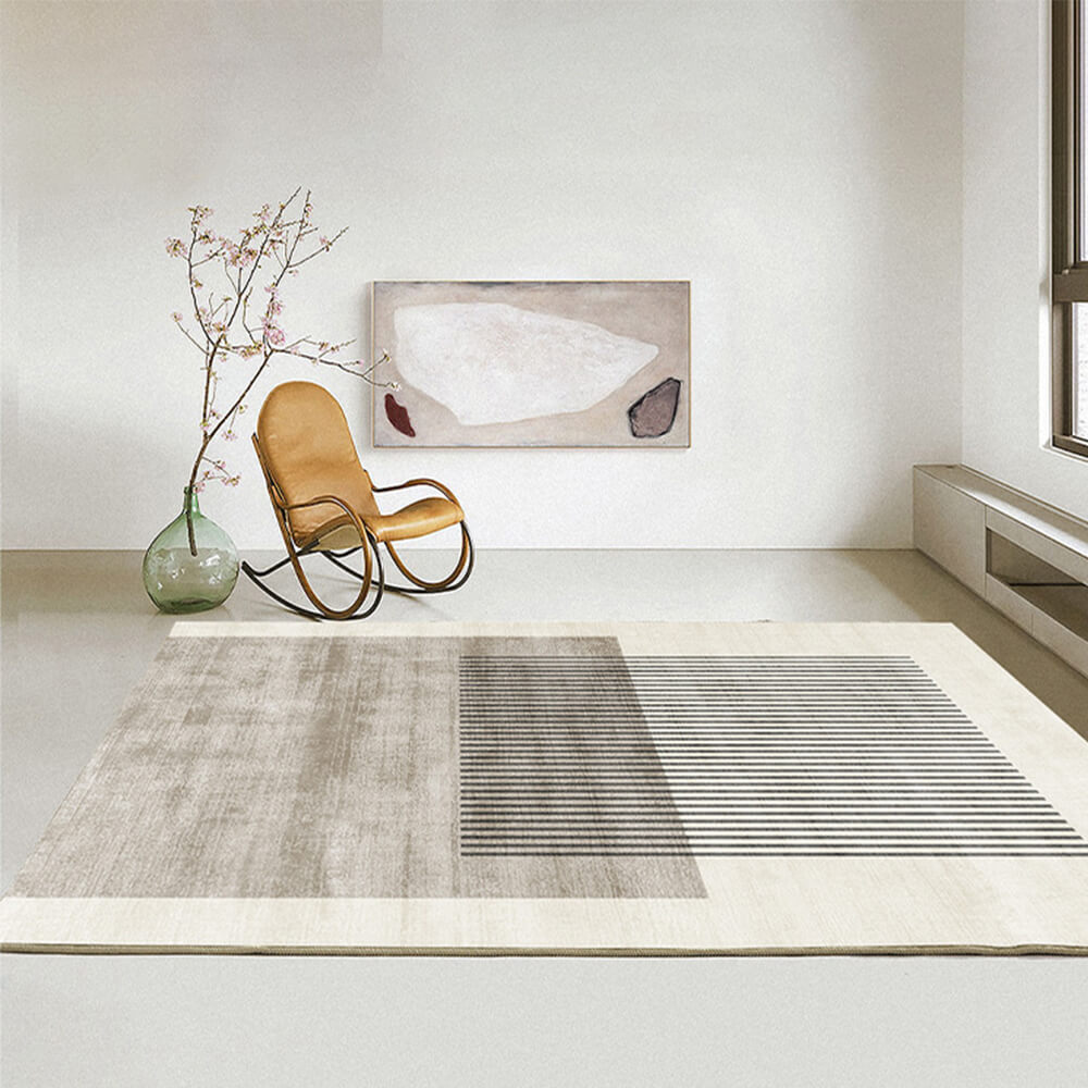 Wabi-Sabi Style Living Room Rug in a modern living room setting