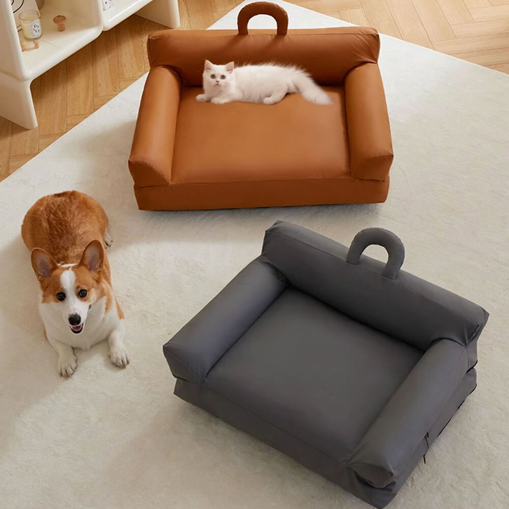 Luxury waterproof pet sofa bed in a modern living room setting