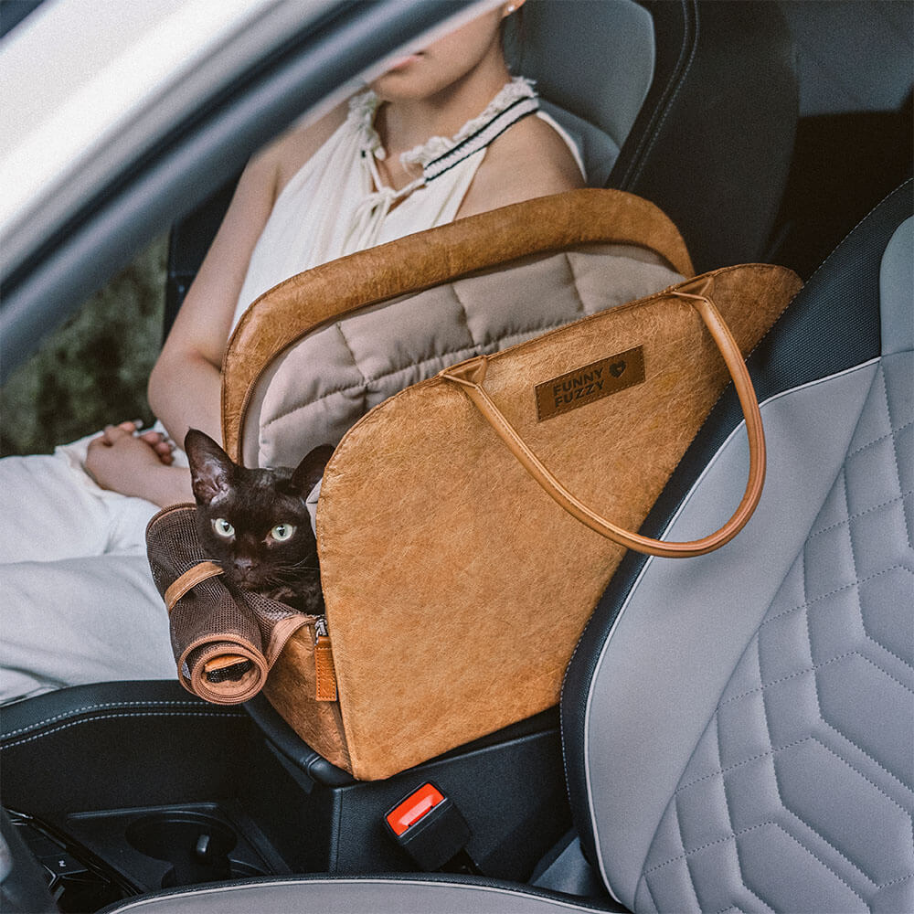 Eco-friendly City Roamer cat carrier showcasing stylish design and functionality.