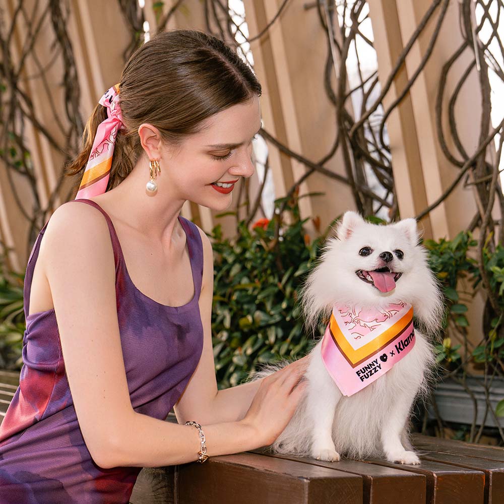 Colorful pet scarf with patterns, perfect for everyday wear