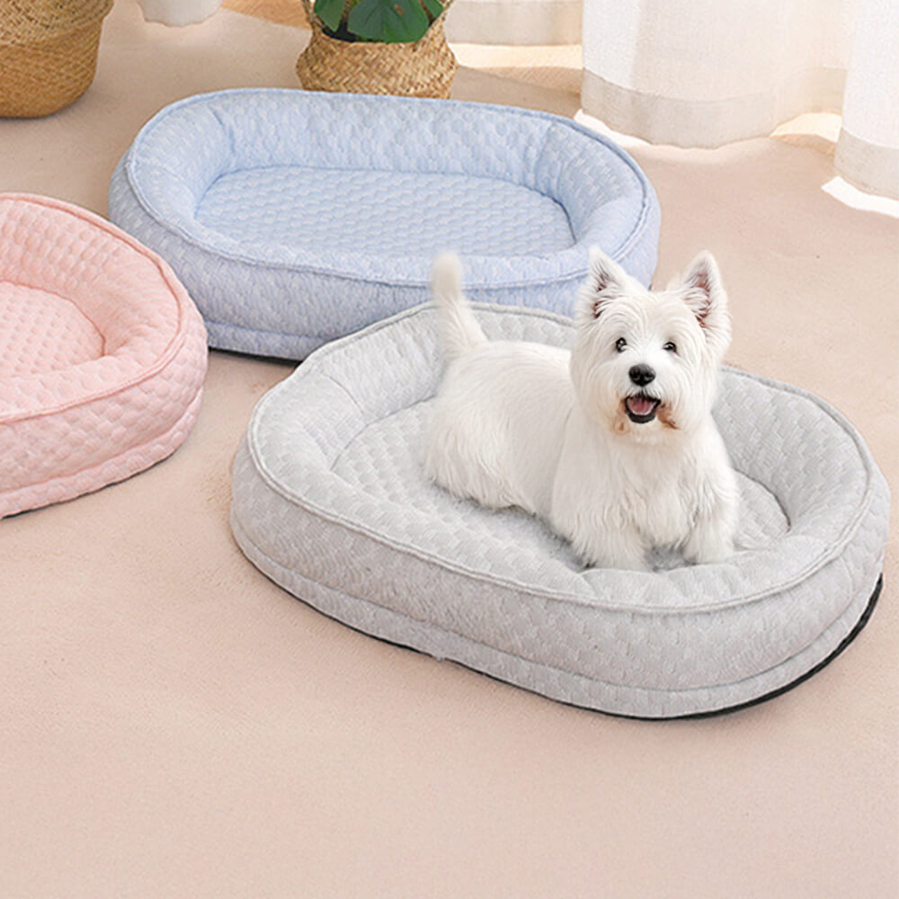 ChillNest Elevated Donut Dog Bed showing the plush interior and elevated design.