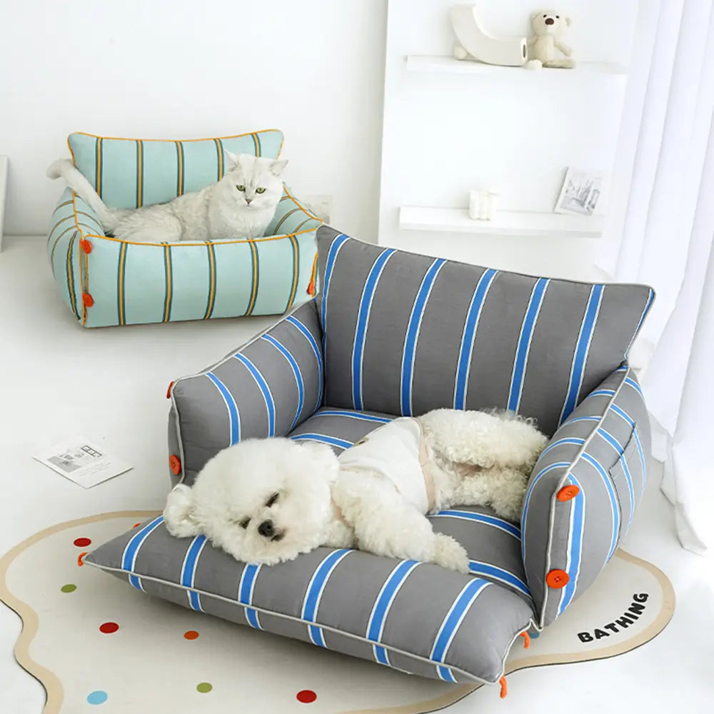 Cotton calming dog bed for pets, perfect for anxiety relief