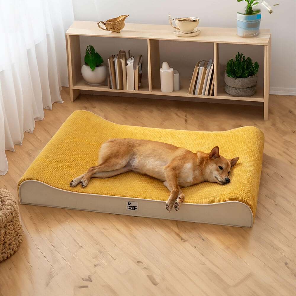 Luxury dog bed with orthopedic support and waterproof cover